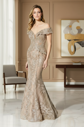 Ivonne D ID900 Long Formal Lace Sequin Evening Dress