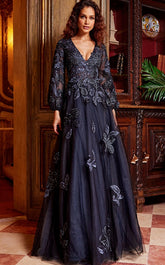Jovani 09943 Long Formal A Line Mother of the Bride Dress