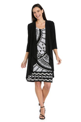 Two Piece Printed Dress Mother of the Bride Jacket R&M Richards 1617