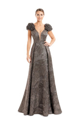 Alexander By Daymor 1651F22 Pleated Long Formal A Line Evening Dress