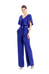 Alexander by Daymor 1669F22 Long Ruffle Formal Jumpsuit