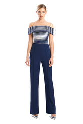 Alexander by Daymor 1751S23 Long Formal Pocket Sequin Jumpsuit