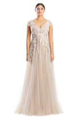 Alexander by Daymor 1755S23 A Line Long Formal Lace Evening Dress
