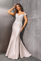 Terani Couture 252E5133 Long Mermaid Beaded Corset Formal Dress