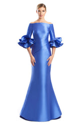 Alexander by Daymor 1758S23 Pleated Long Formal Mermaid Evening Dress