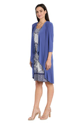 Printed Short Petite Dress Two Piece R&M Richards 1807P