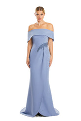 Alexander by Daymor 1853F23 Long Formal Beaded Applique Evening Dress