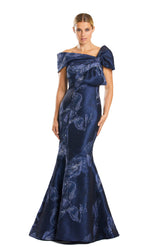 Alexander by Daymor 1864F23 Printed Lng Mermaid Formal Evening Dress