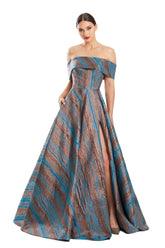 Alexander by Daymor 1872F23 Slit Long Formal Pocket A Line Prom Dress