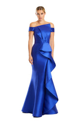 Alexander by Daymor 1873F23 Prom Long Pleated Formal Ruffled Evening Dress
