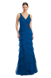 Alexander by Daymor 1958S24 A Line Long Formal Layered Evening Prom Dress