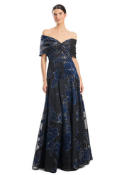 Alexander by Daymor 1959S24 Long Formal Floral Print Ball Gown Prom Dress