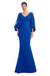 Alexander by Daymor 1974S24 Long Mother of the Bride Pleated Formal Dress
