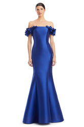 Alexander by Daymor 1991S24 Long Formal Floral Applique Mermaid Prom Dress