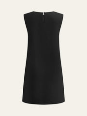 Metal Decor Sleeveless Mini Dress
