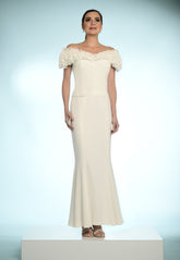 Alexander by Daymor 2003 Long Mermaid Formal Beaded Ruffle Evening Dress