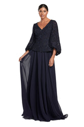 Alexander by Daymor 2042-43F24 Long Mother of the Bride Peplum Formal Dress
