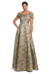 Alexander by Daymor 2055F24 A Line Long Formal A Line Pocket Evening Dress