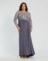 Long Formal Dress Beaded Plus Size Mac Duggal 20624