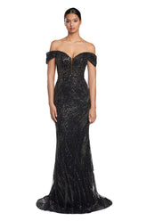 Alexander by Daymor 2075F24 Prom Fitted Long Formal Evening Dress