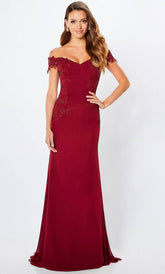 Montage 221964W Long Formal Lace Applique Plus Size Dress