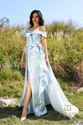 Terani Couture 252E5169 Long Evening Overskirt Formal Dress