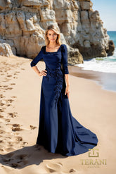 Terani Couture 252M5338 Long Mother of the Bride Overskirt Formal Dress