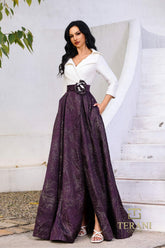 Terani Couture 252M5522 Long Formal Mother of the Bride A Line Dress