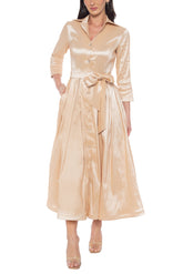 Marina 268350 Midi Length A Line Cocktail Pocket Dress