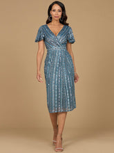 Lara Dresses 28902 Short Beaded Midi Length Mother of the Bride Dress
