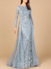 Lara Dresses 28933 Long Lace Formal Overskirt Evening Dress