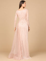 Lara Dresses 28934 Long Evening Lace Fitted Formal Dress