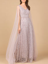 Lara Dresses 28944 Beaded Long Formal Mother of the Bride Cape Dress
