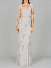 Lara Dresses 29095 Long Formal Beaded Cape Evening Dress