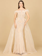 Lara Dresses 29161 Long Formal Beaded Overskirt Evening Dress