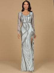 Lara Dresses 29165 Beaded Long Sleeve Formal Evening Dress