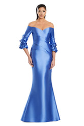 Alexander by Daymor 3049S25 Long Pleated Formal Evening Dress