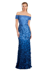 Alexander by Daymor 3063S25 Two Tone Long Formal Sequin Evening Dress