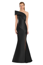 Alexander by Daymor 3068S25 Pleated Long Formal Mermaid Prom Dress