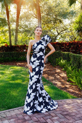 Alexander by Daymor 3085S25 Long Mermaid Formal Printed Evening Dress