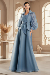 Alexander by Daymor 3090S25 A Line Long formal Jacket Evening Dress