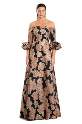 Alexander by Daymor 3092S25 Printed Long Formal Evening Pocket Dress