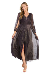 Long Sleeve Formal Dress A Line R&M Richards 3228