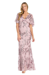 Formal Mother of the Bride Dress Long Caplet R&M Richards 3262