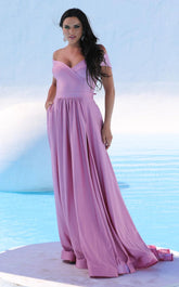 Jessica Angel 332 A Line Long Evening Formal Pocket Prom Dress