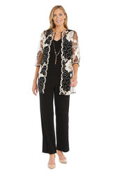Formal Floral Jacket Pant Suit Long R&M Richards 3356