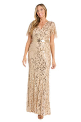 Mother of the Bride Sequin Dress Long Formal R&M Richards 3425