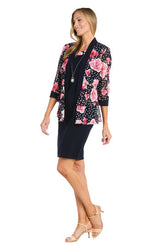 Short Petite Printed Dress Jacket R&M Richards 3438P