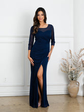 Eva Fashion 3501 Long Formal Mother of the Bride Slit Dress