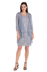Short Lace Jacket Dress Mother of the Bride R&M Richards 3594